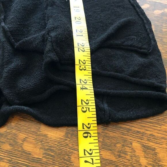 Margaret O’Leary Linen Blend Black One Button Cardigan Sweater - Picture 14 of 14